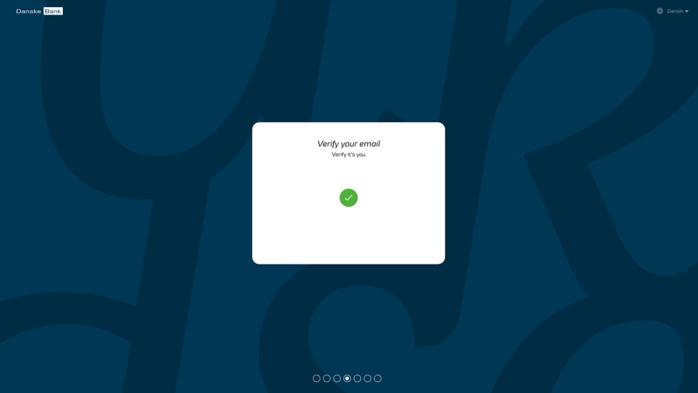 UX design of onboarding screen with email verification
