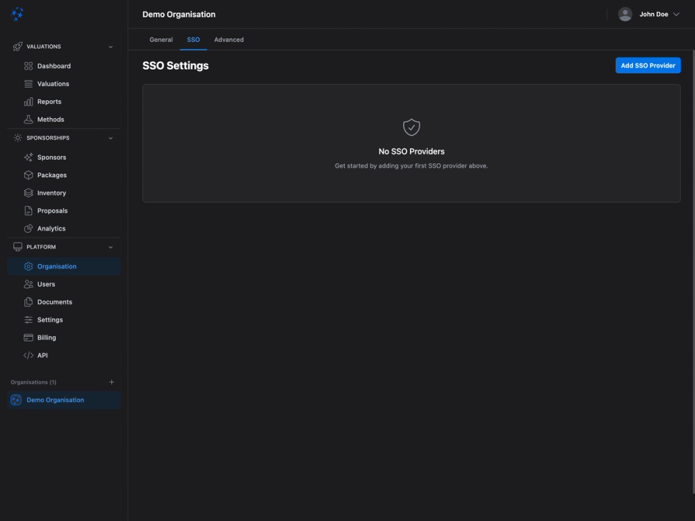 Single Sign-On — dark mode