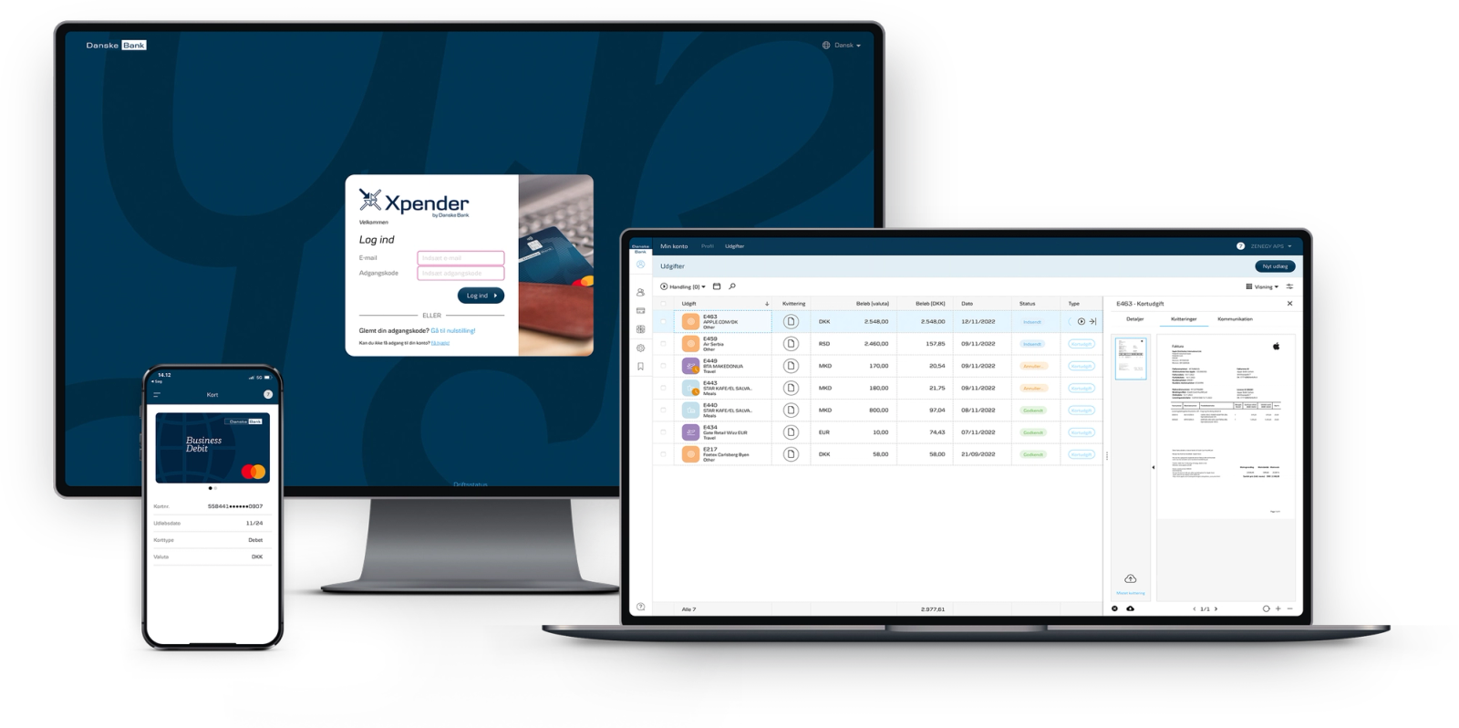 Product design and responsive UI for financial expense management