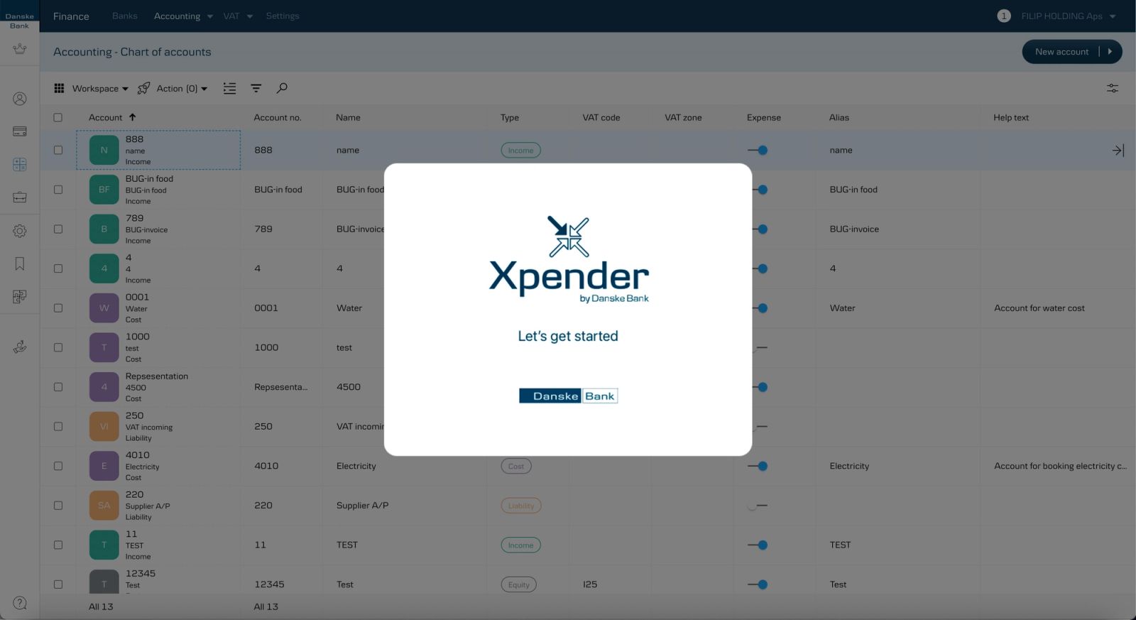SaaS product design – onboarding interface for Xpender expense management