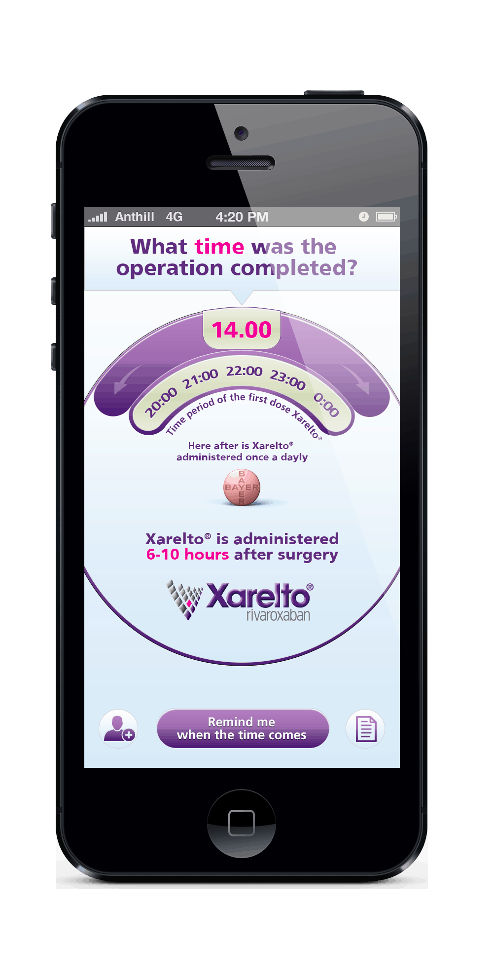 Interaction design til iPad-app med timeline-interface til postoperativ medicinering og patientvejledning