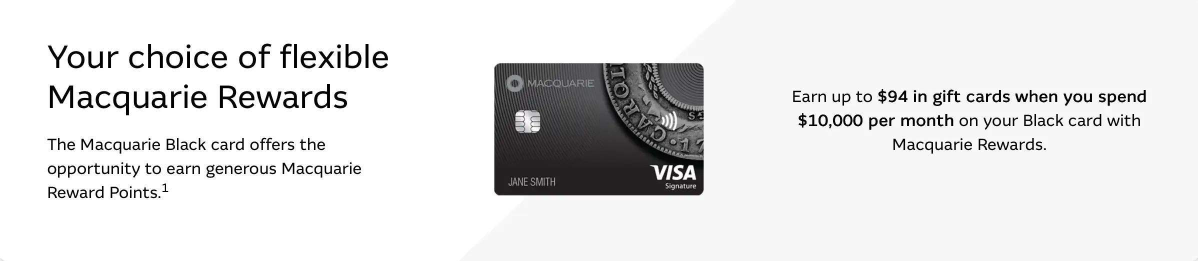 Credit card offer: spend $10,000 this month and receive $94 in gift vouchers