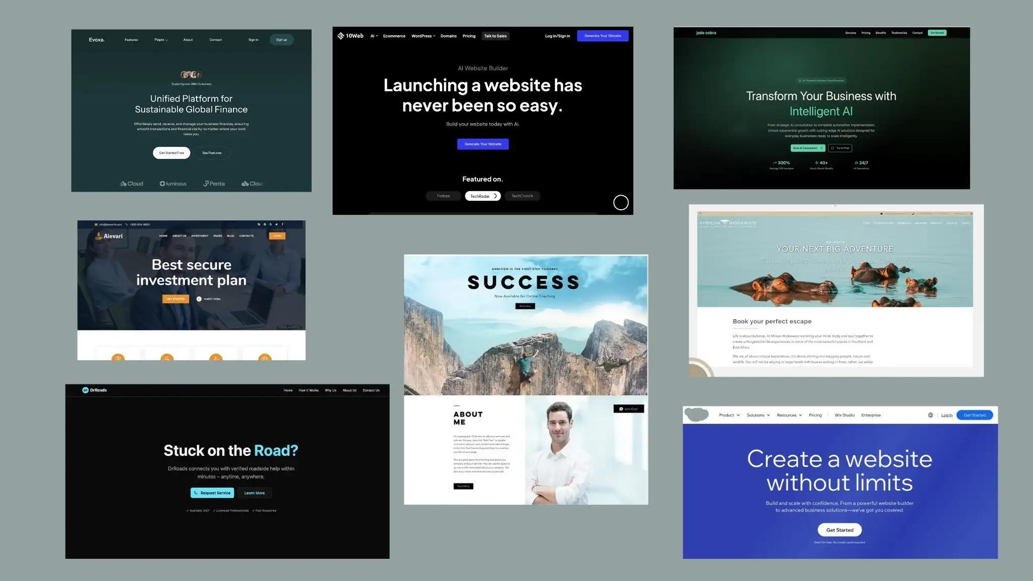 Poor designed website on a laptop screen