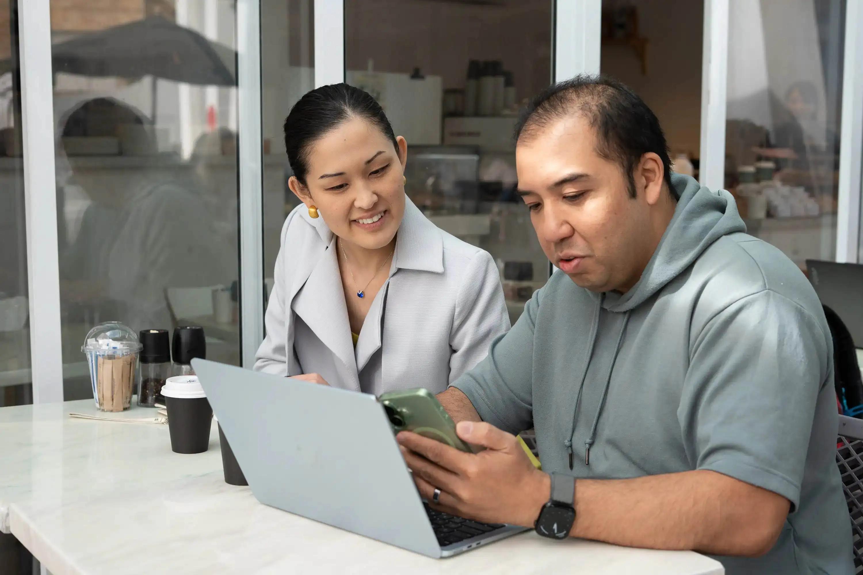 Web design consultation at a cafe in Chatswood Sydney