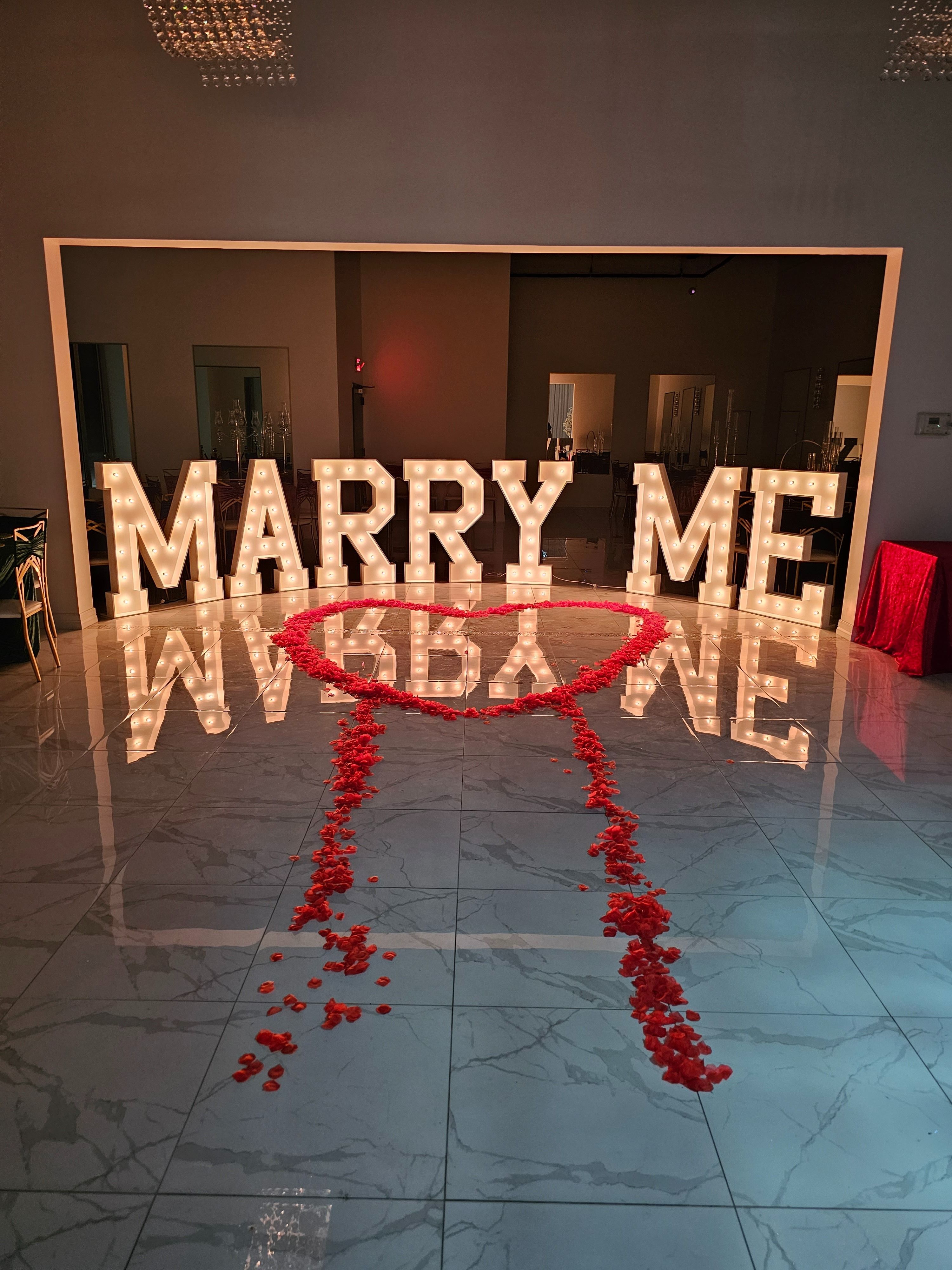 Marry Me - Marquee Letter