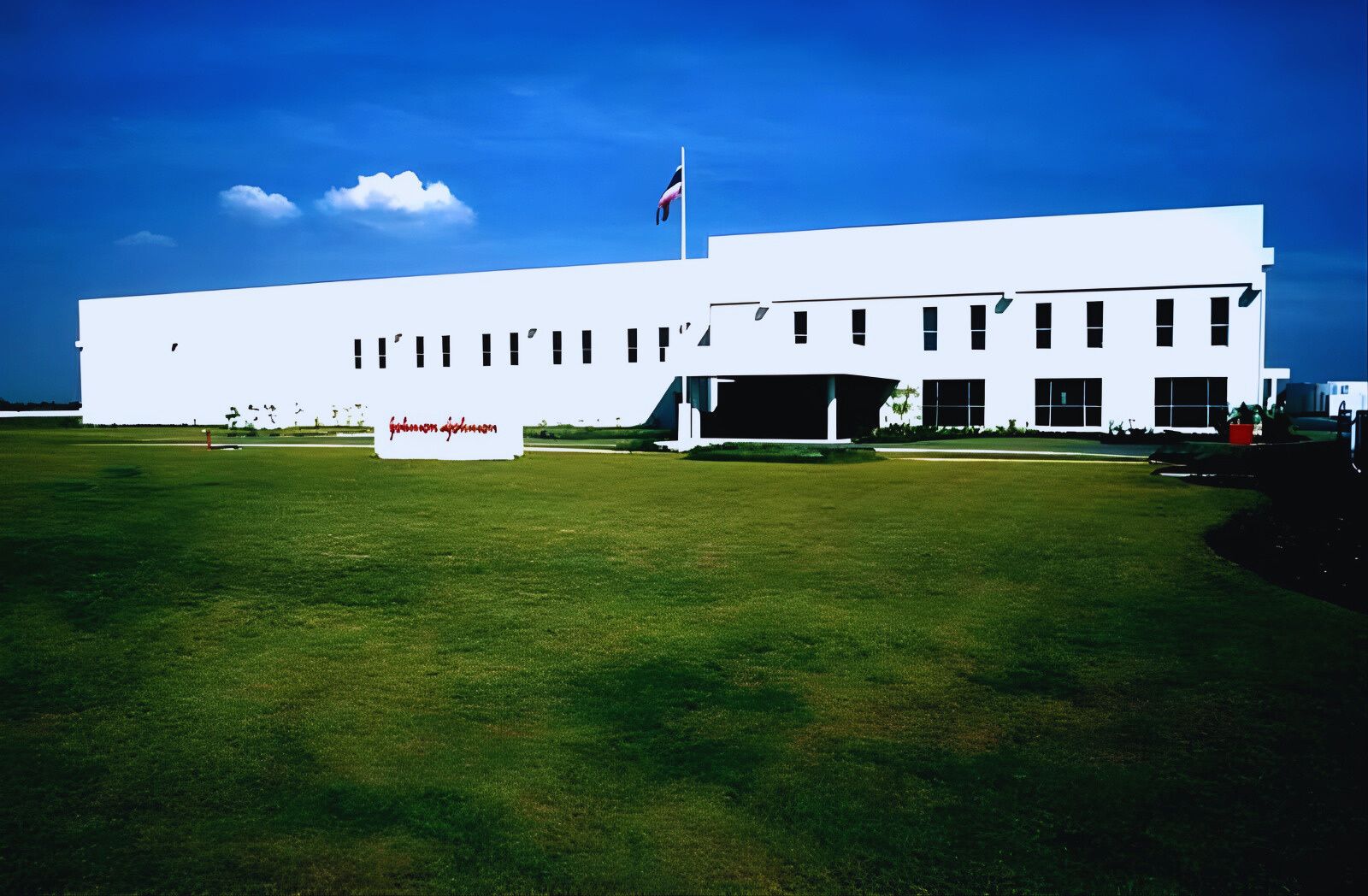 Exterior of Johnson & Johnson Manufacturing Plant