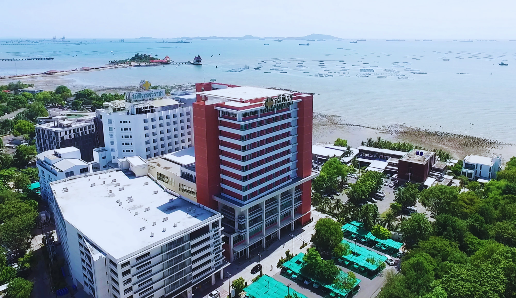 Aerial view of Samitivej Sriracha Hospital