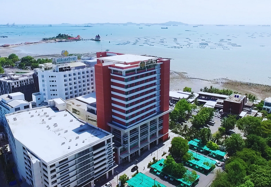 Aerial view of Samitivej Sriracha Hospital