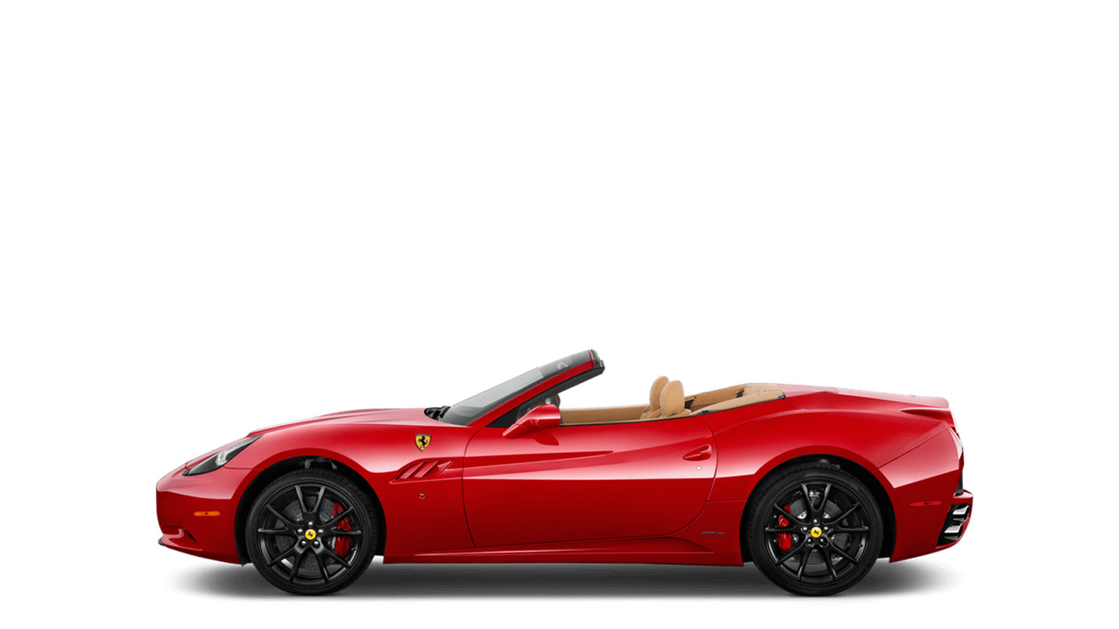 Red sports car, side view