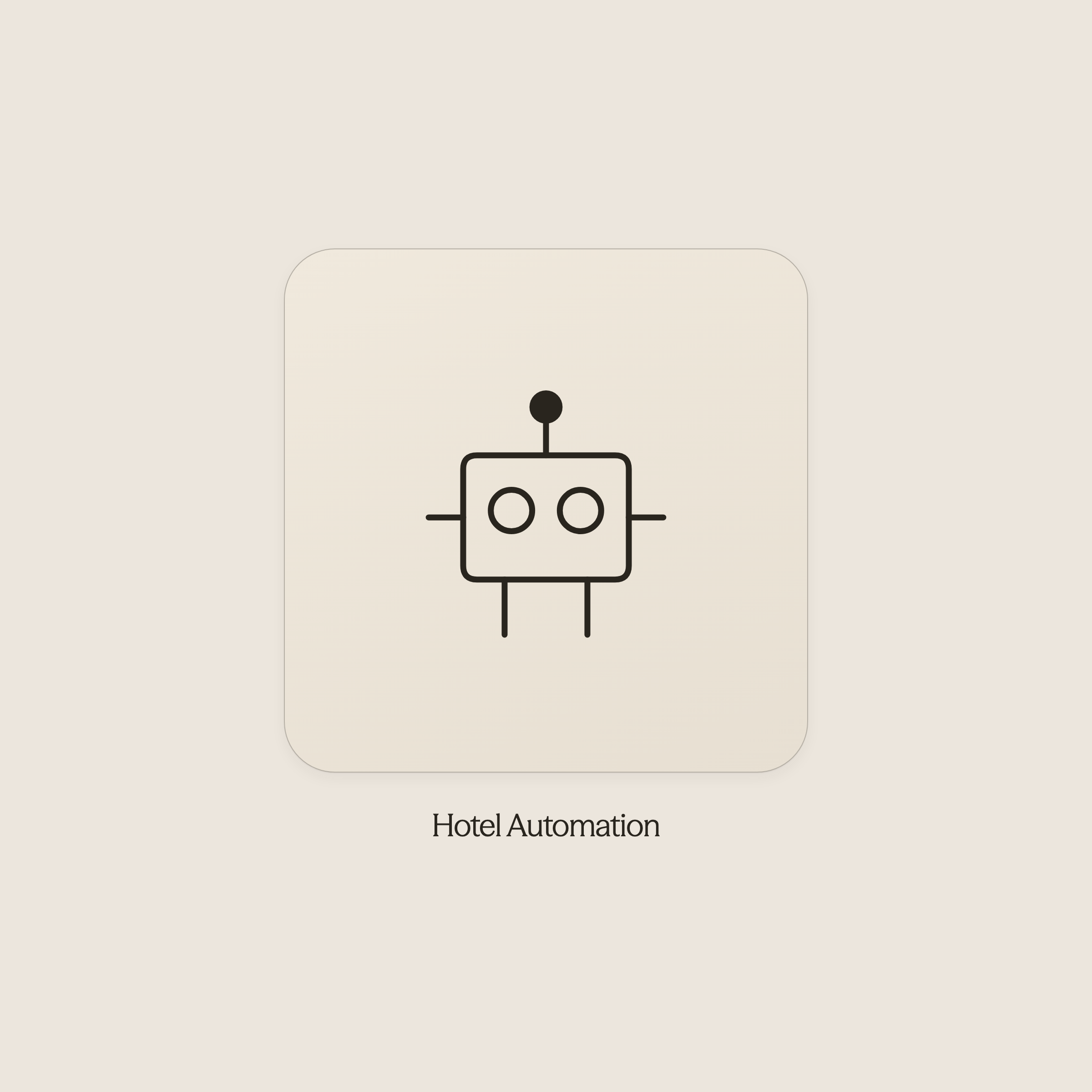 Robot icon representing hotel automation tools