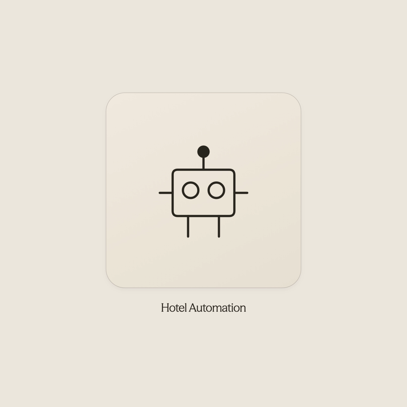 Robot icon representing hotel automation tools