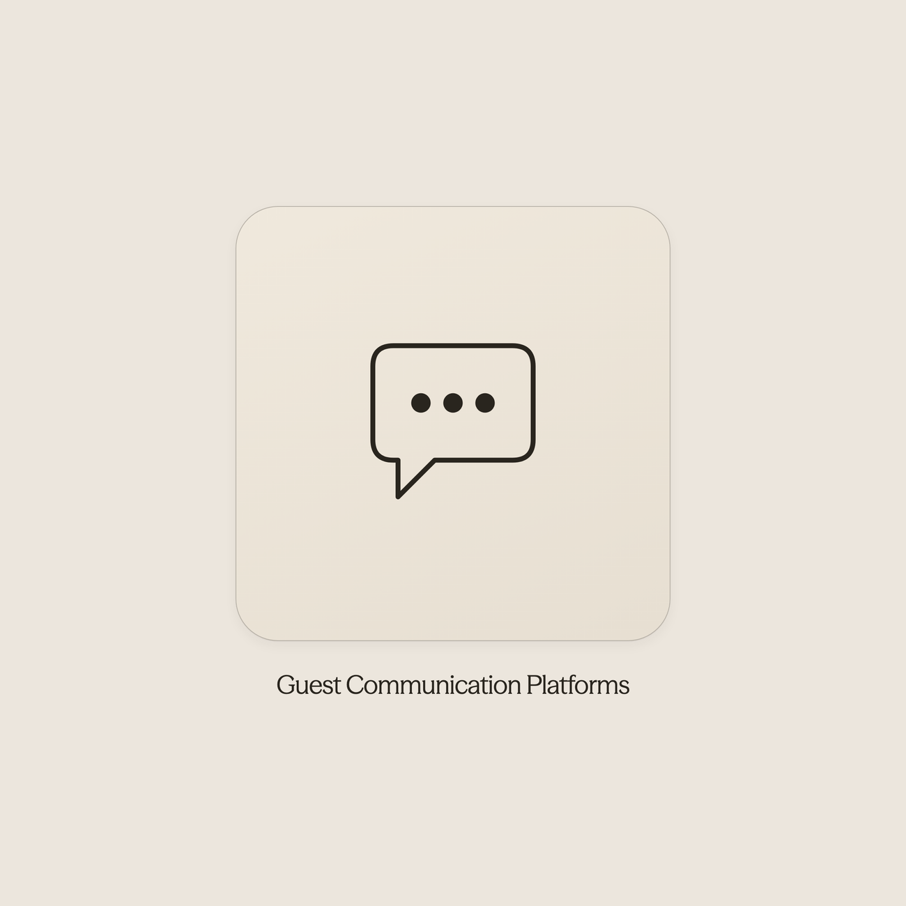 Chat bubbles icon representing guest communication platforms