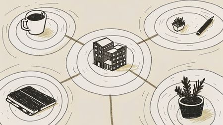 Four hospitality property types connected to a central hotel channel manager hub