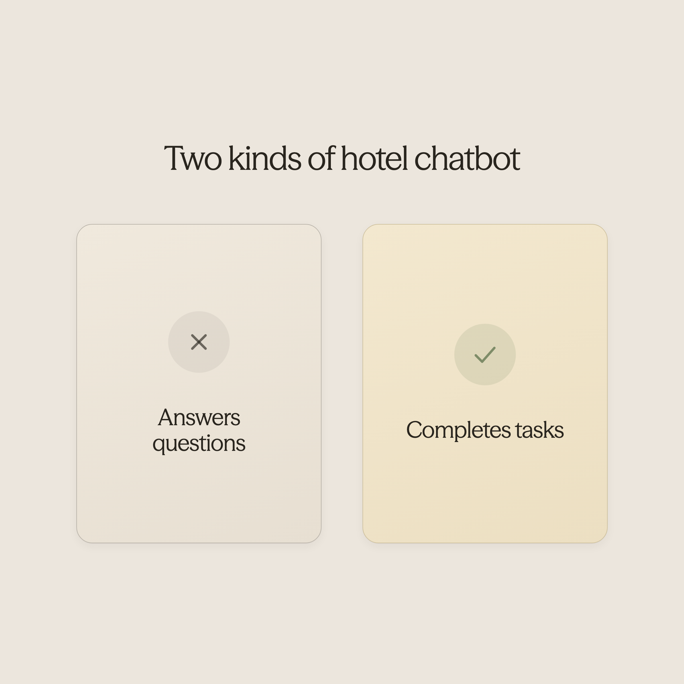 Split scene illustration showing effective versus ineffective chatbot implementation