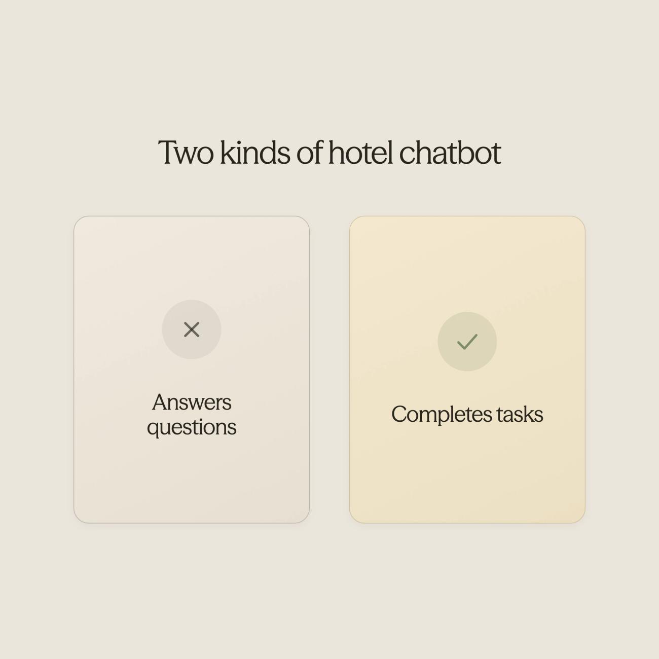 Split scene illustration showing effective versus ineffective chatbot implementation
