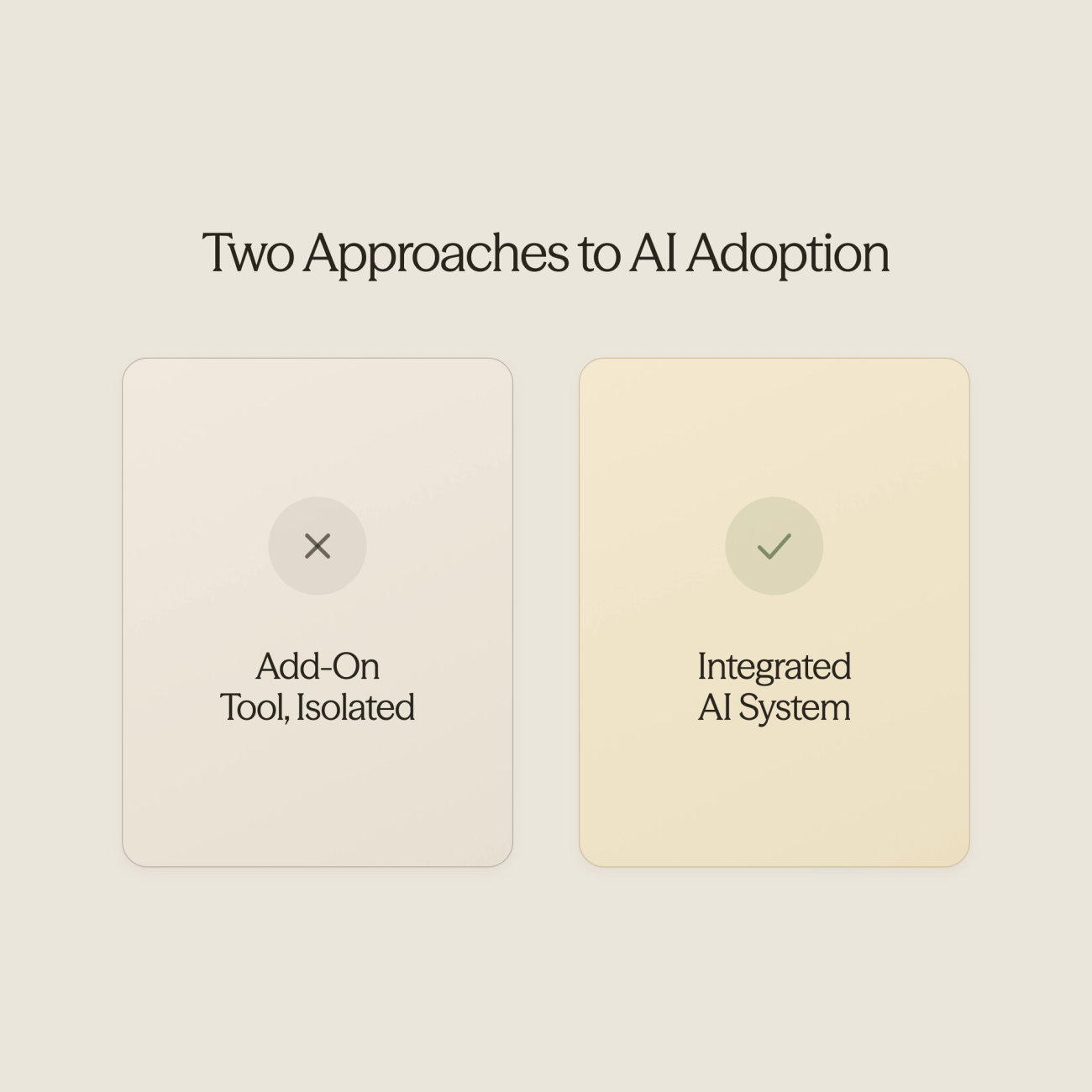 Balance scale showing AI automation on one side and human oversight on the other