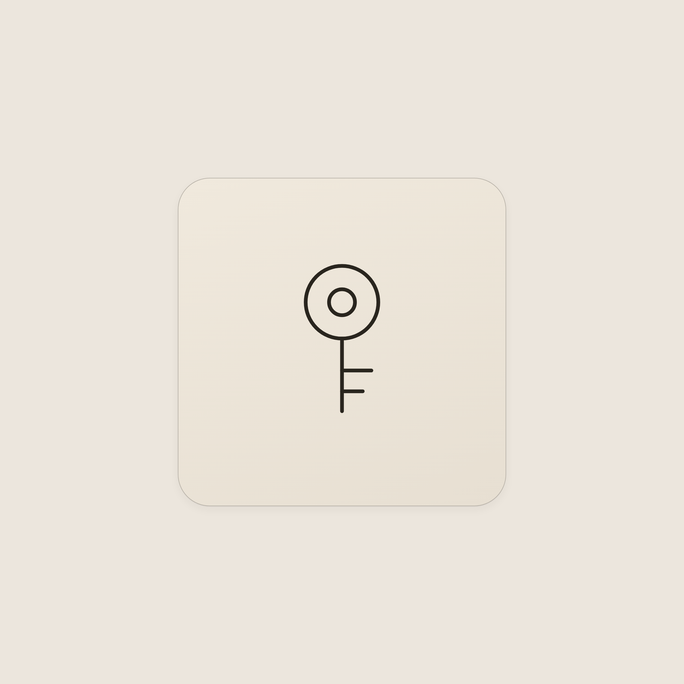 Key icon representing available hotel rooms as the foundation of RevPAR