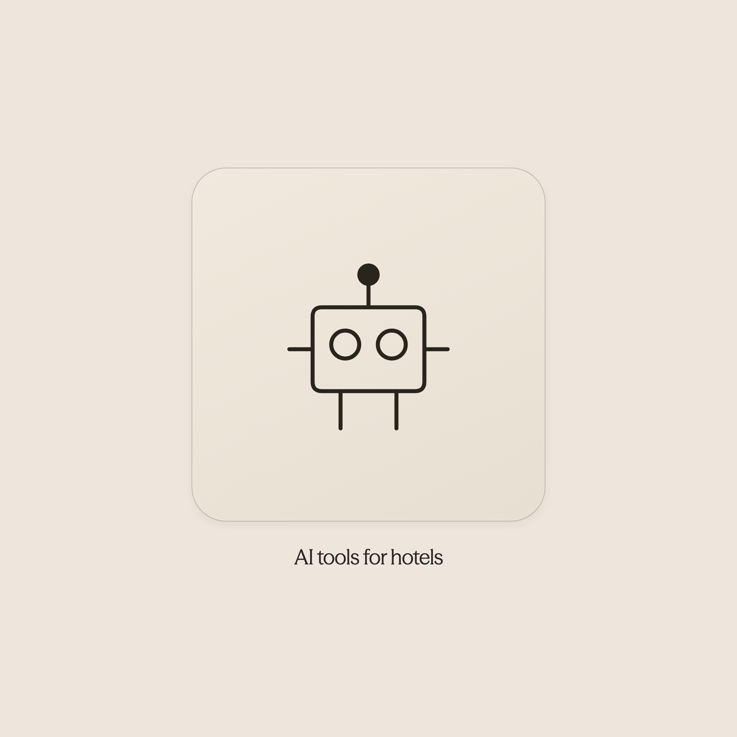  Robot icon representing AI technology for hotels