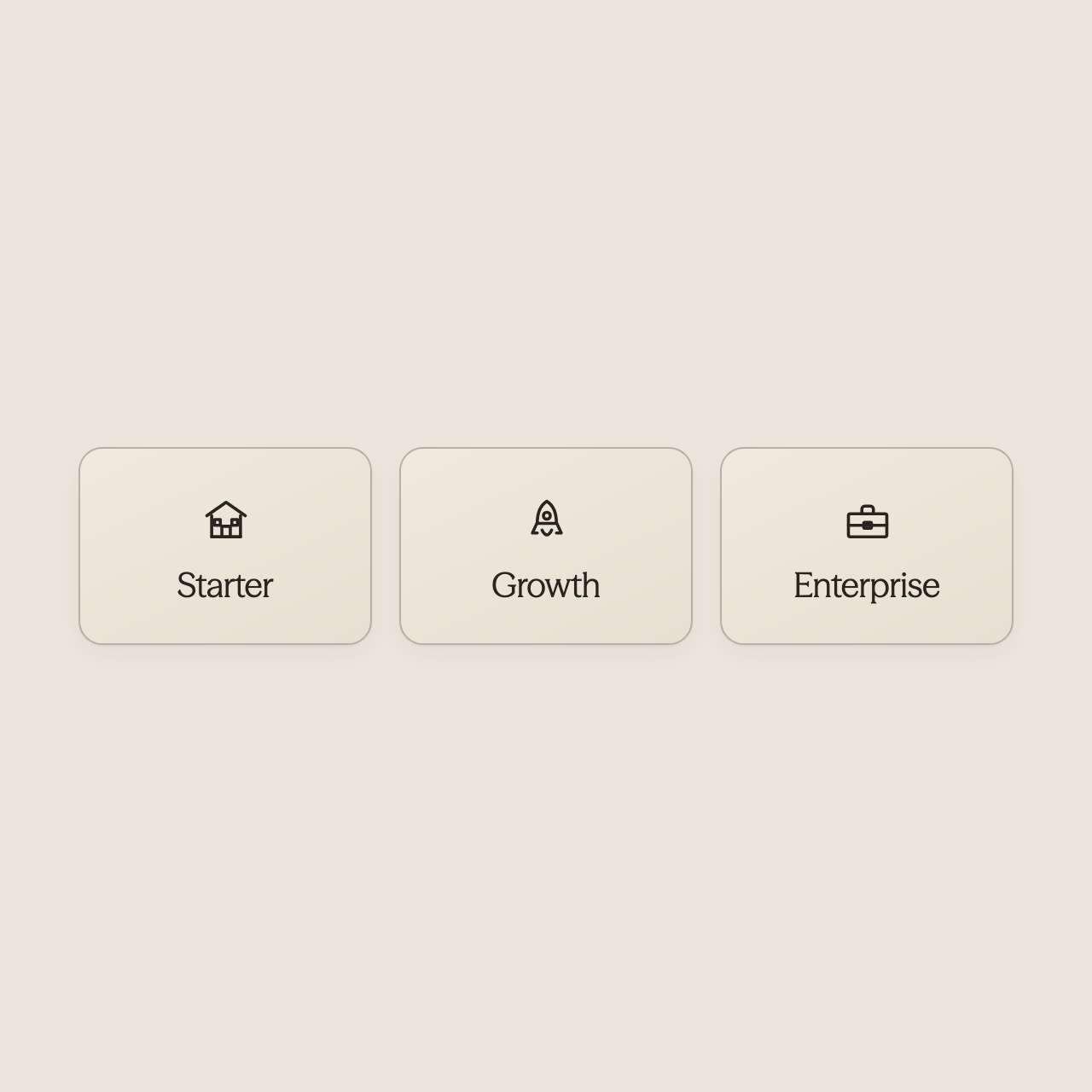 Three stacked layers representing tiered pricing structure
