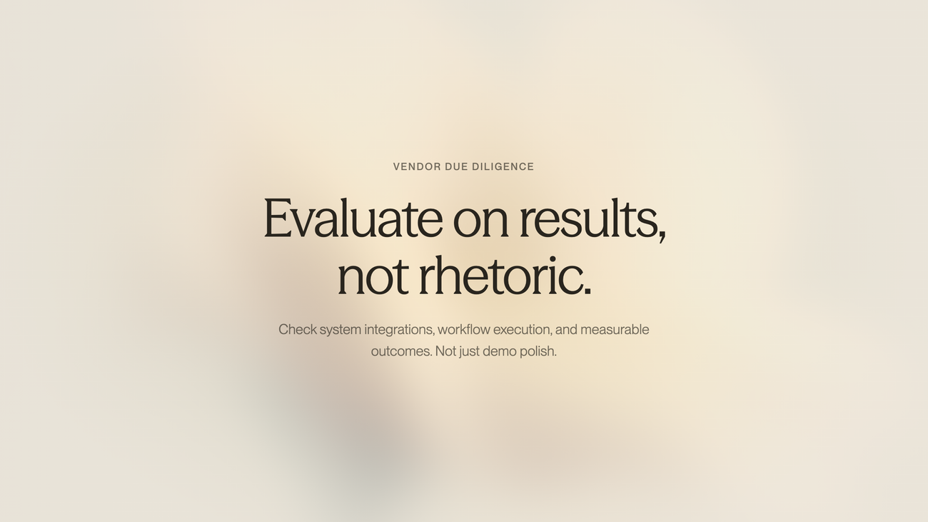 Magnifying glass examining chatbot vendor evaluation details