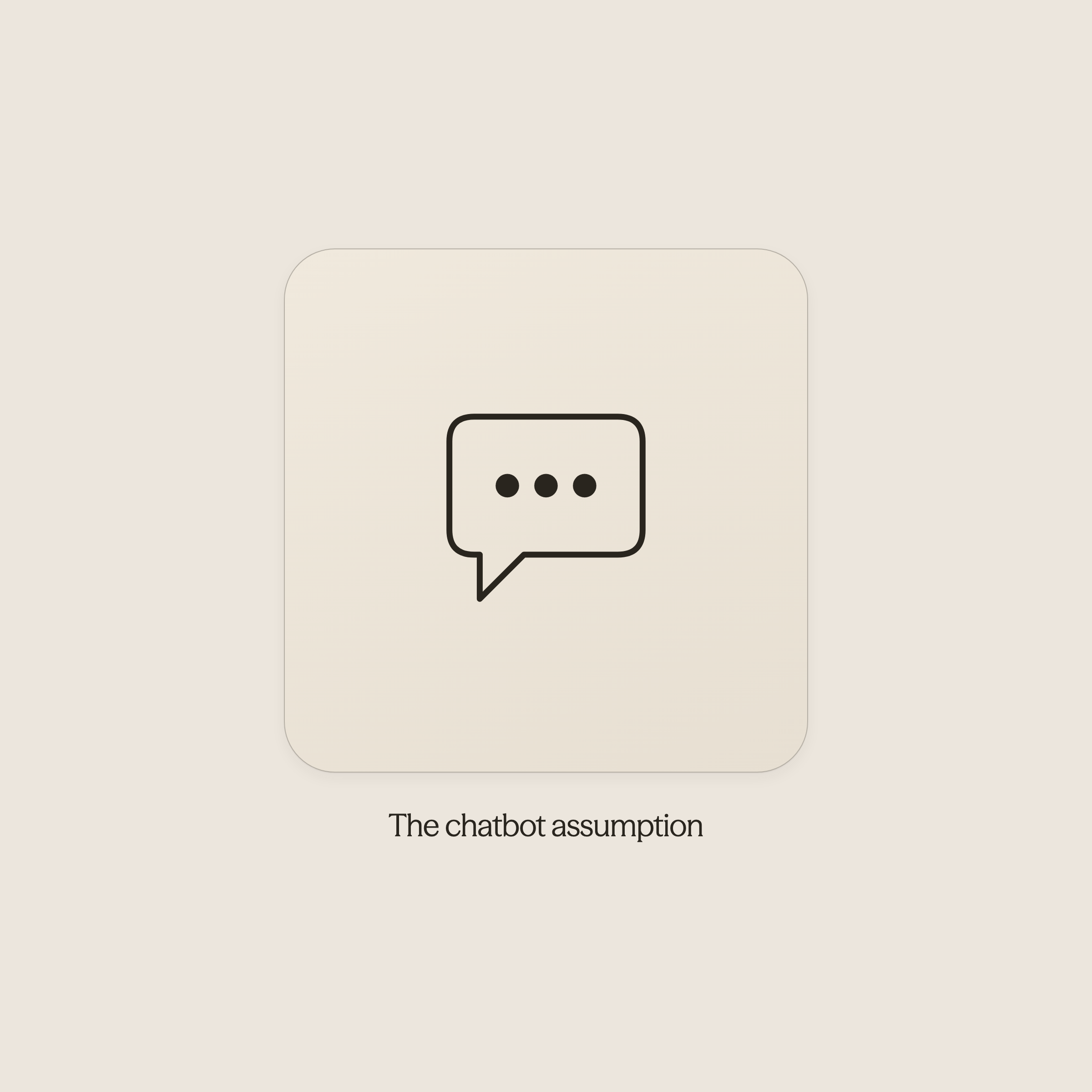 Chat bubble icon representing chatbot focus