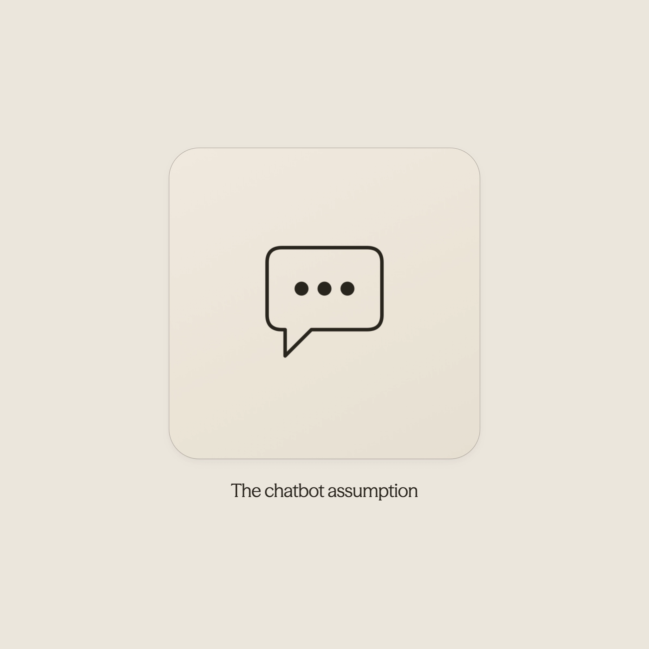 Chat bubble icon representing chatbot focus