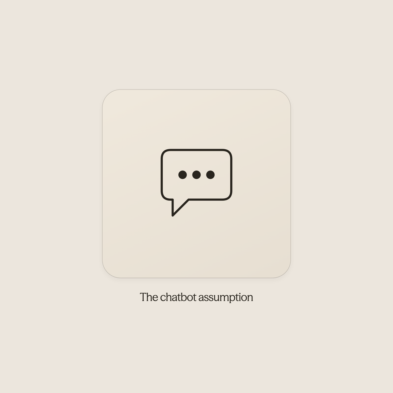 Chat bubble icon representing chatbot focus