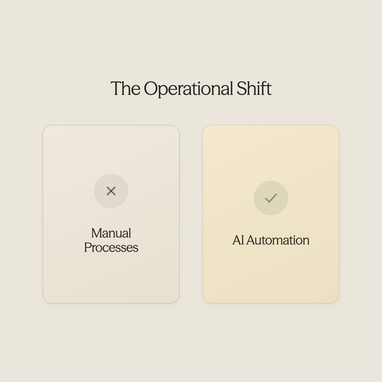 Icon showing split between manual processes and automated solutions - AI For Airbnb Hosts