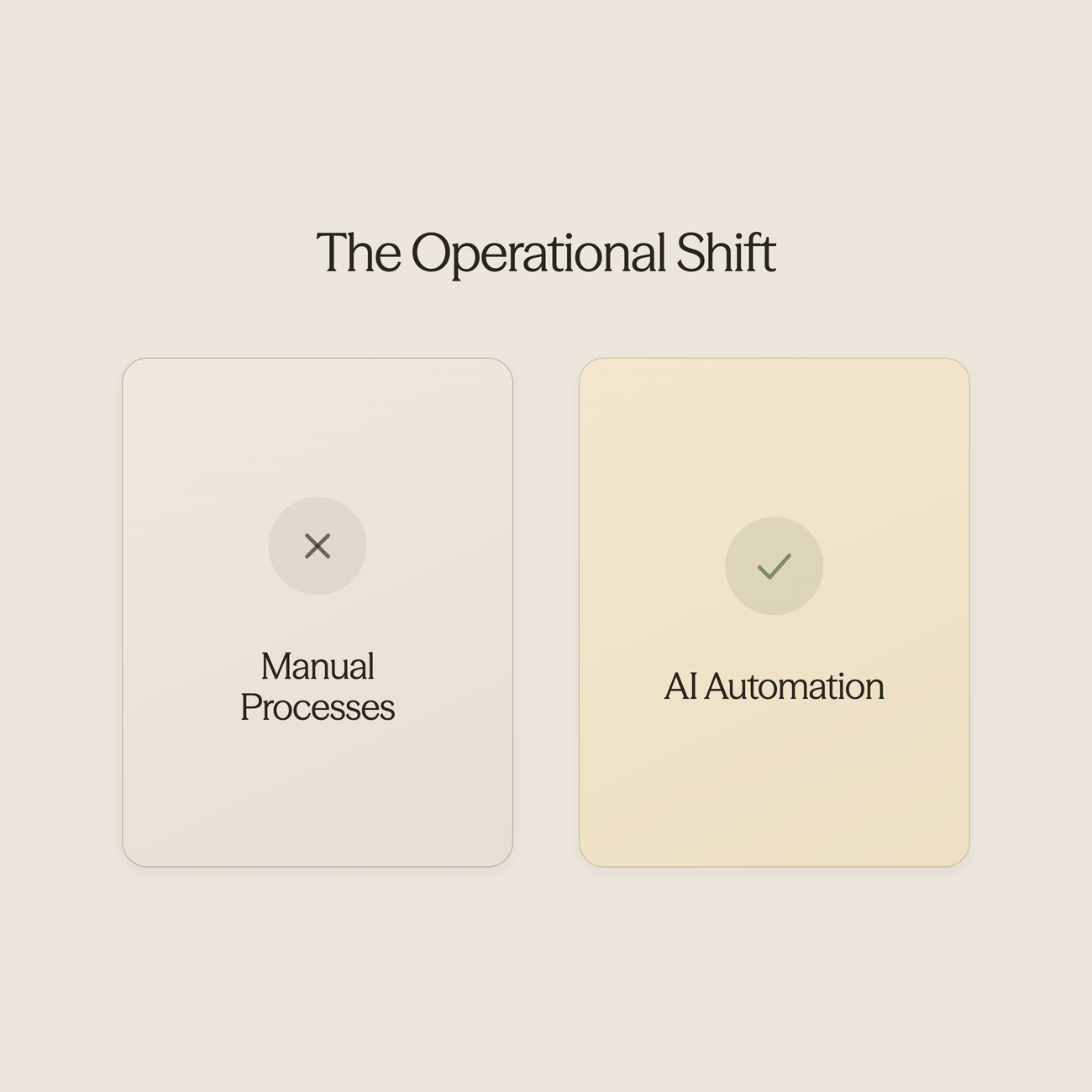 Icon showing split between manual processes and automated solutions - AI For Airbnb Hosts
