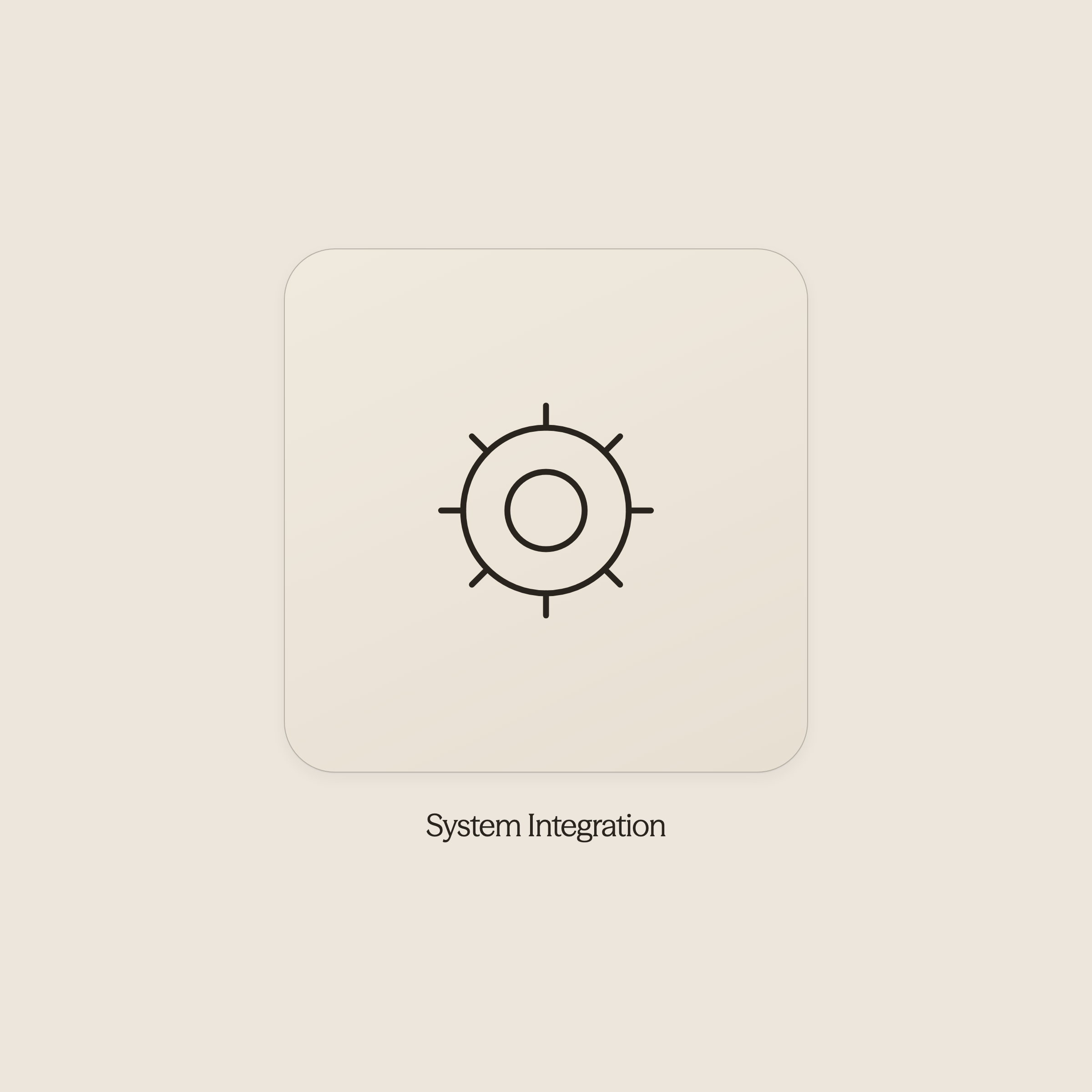 Gear icon representing system integration