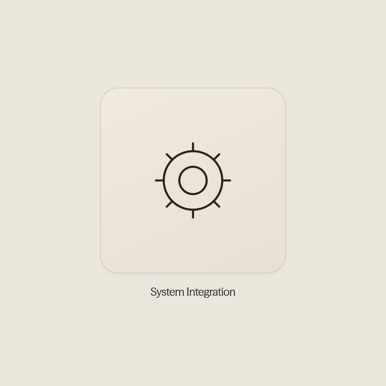 Gear icon representing AI tool integration