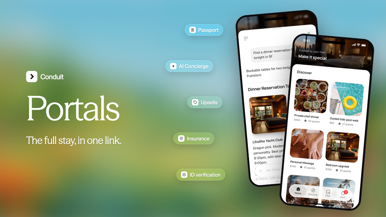 Conduit Portals: verified check-in, an AI concierge, and personalized upsells in one link