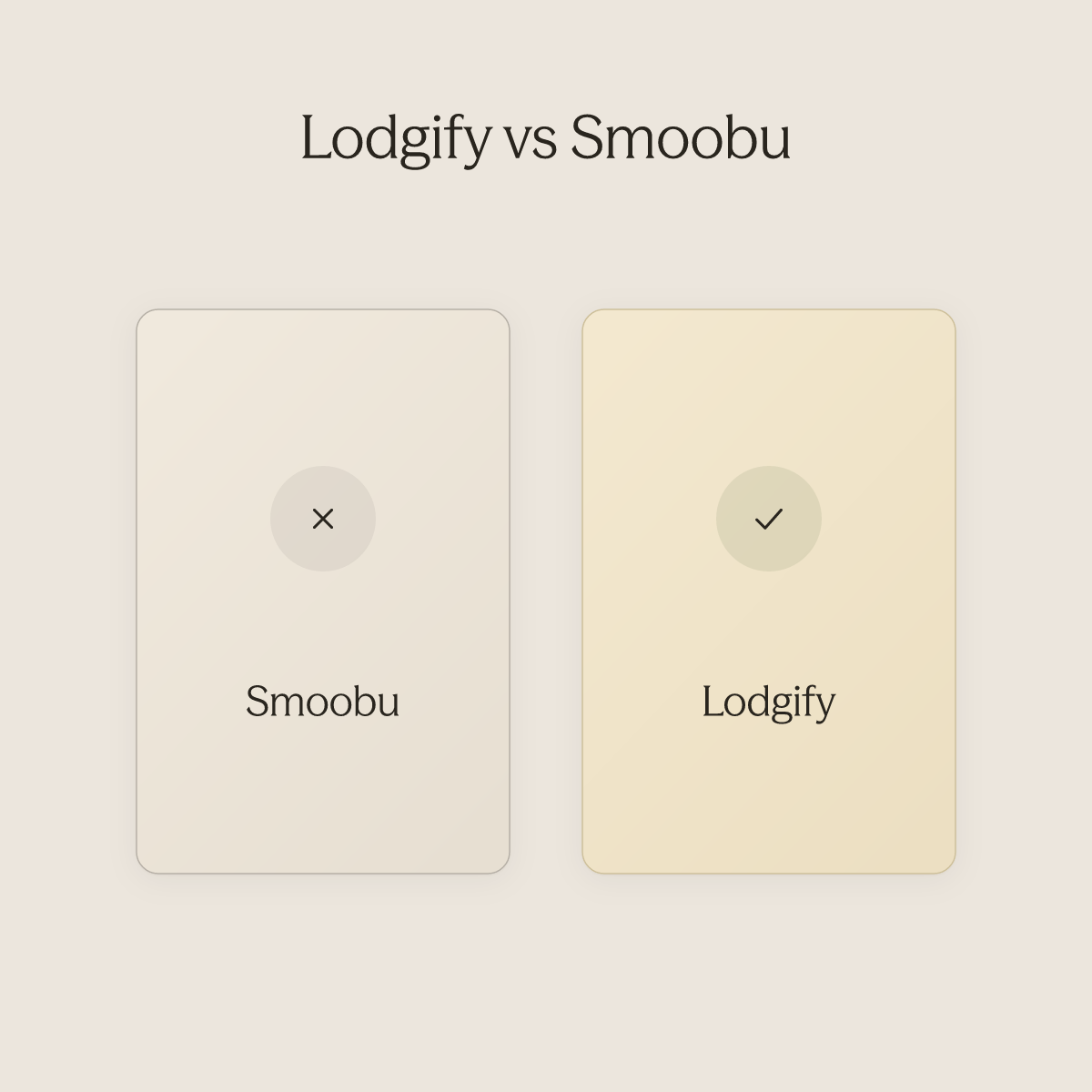 Side-by-side comparison of Smoobu for small OTA-focused portfolios versus Lodgify for direct booking growth