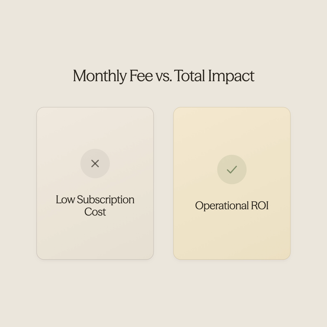 Balance scale comparing price versus value in hosting platforms