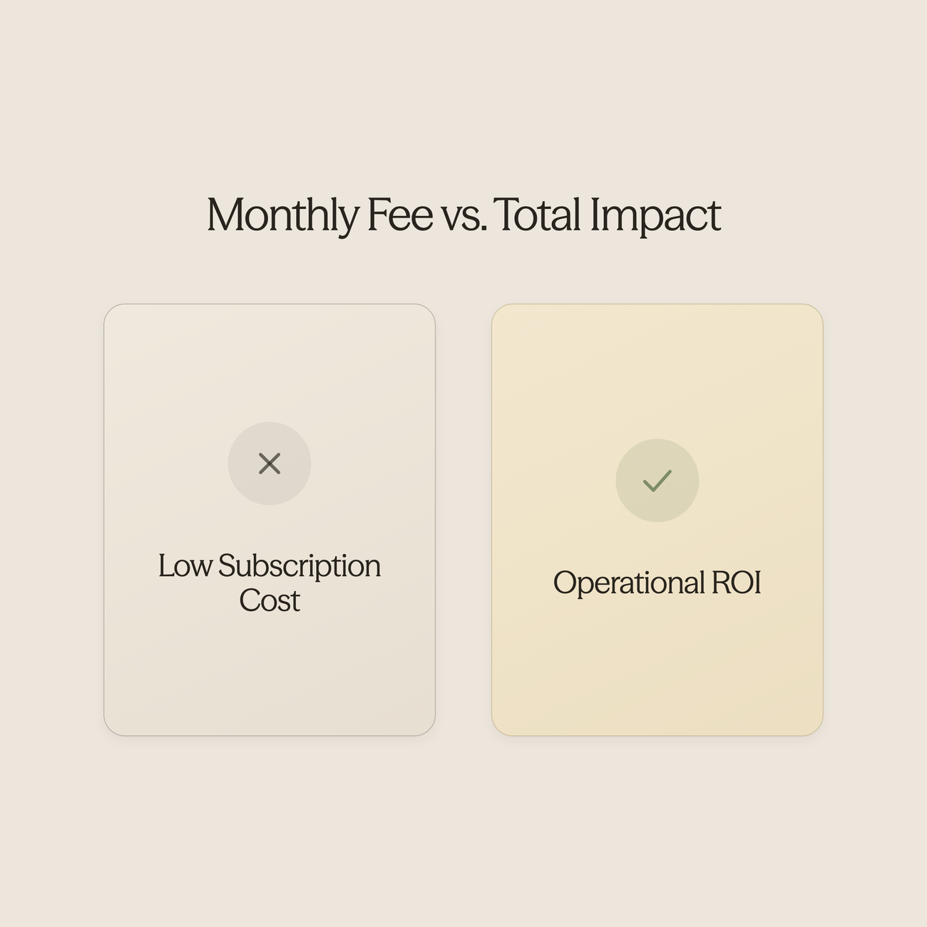 Balance scale comparing price versus value in hosting platforms