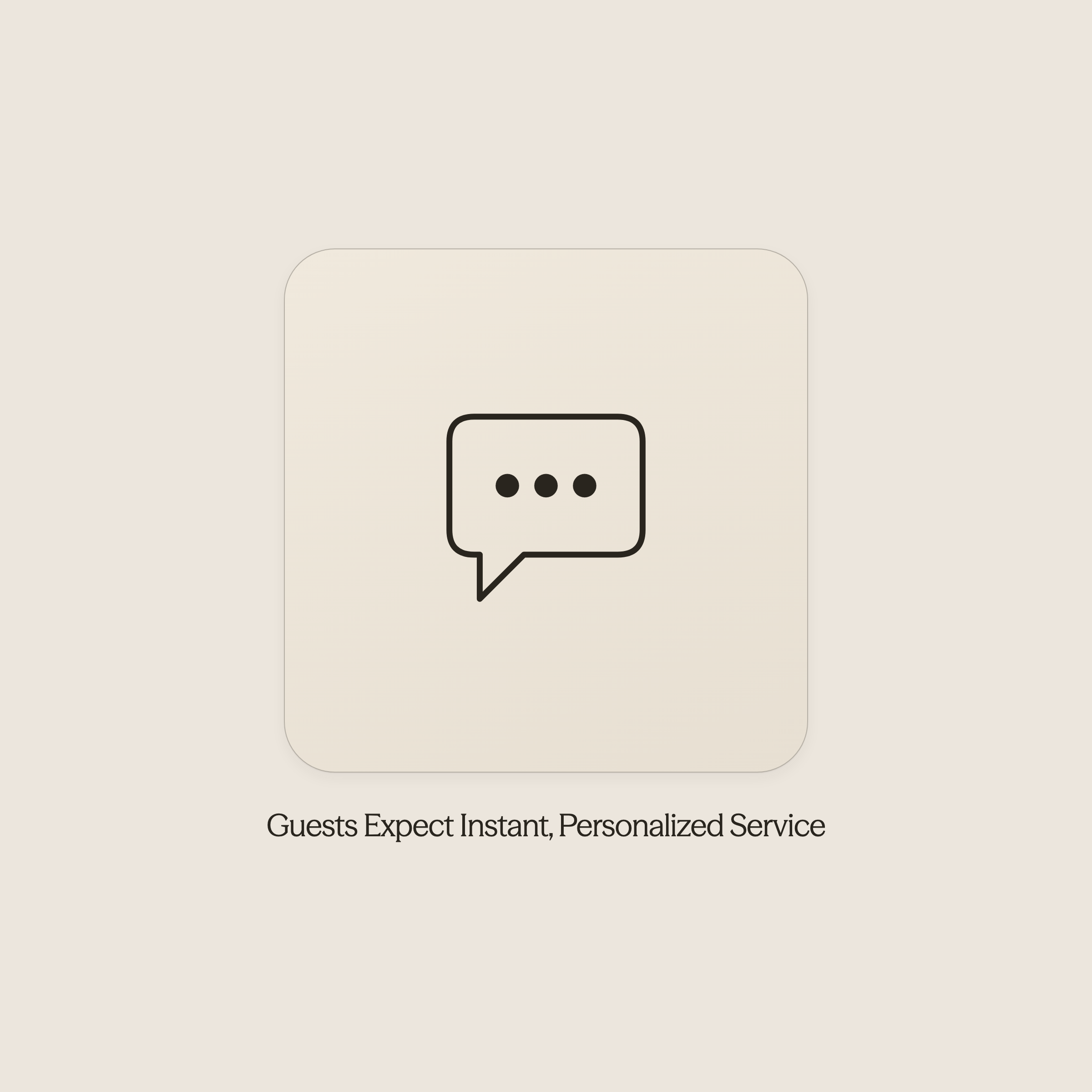 Icon pair showing digital experience linked to hotel expectations