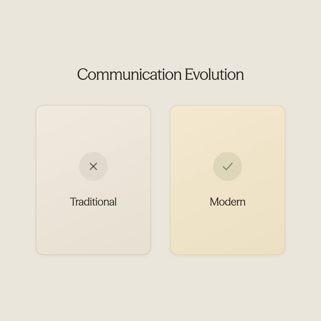  Comparison table showing traditional vs modern hotel communication methods