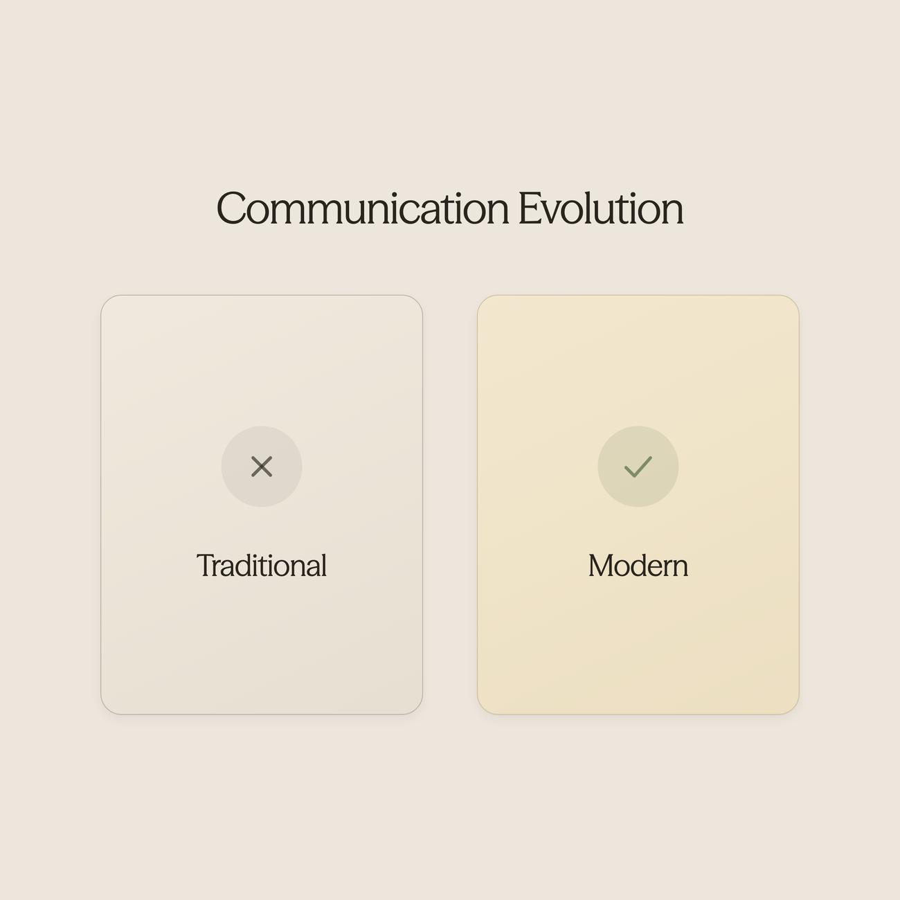 Comparison table showing traditional vs modern hotel communication methods
