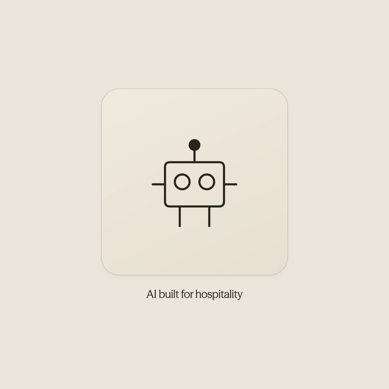 Robot icon representing AI automation for hospitality
