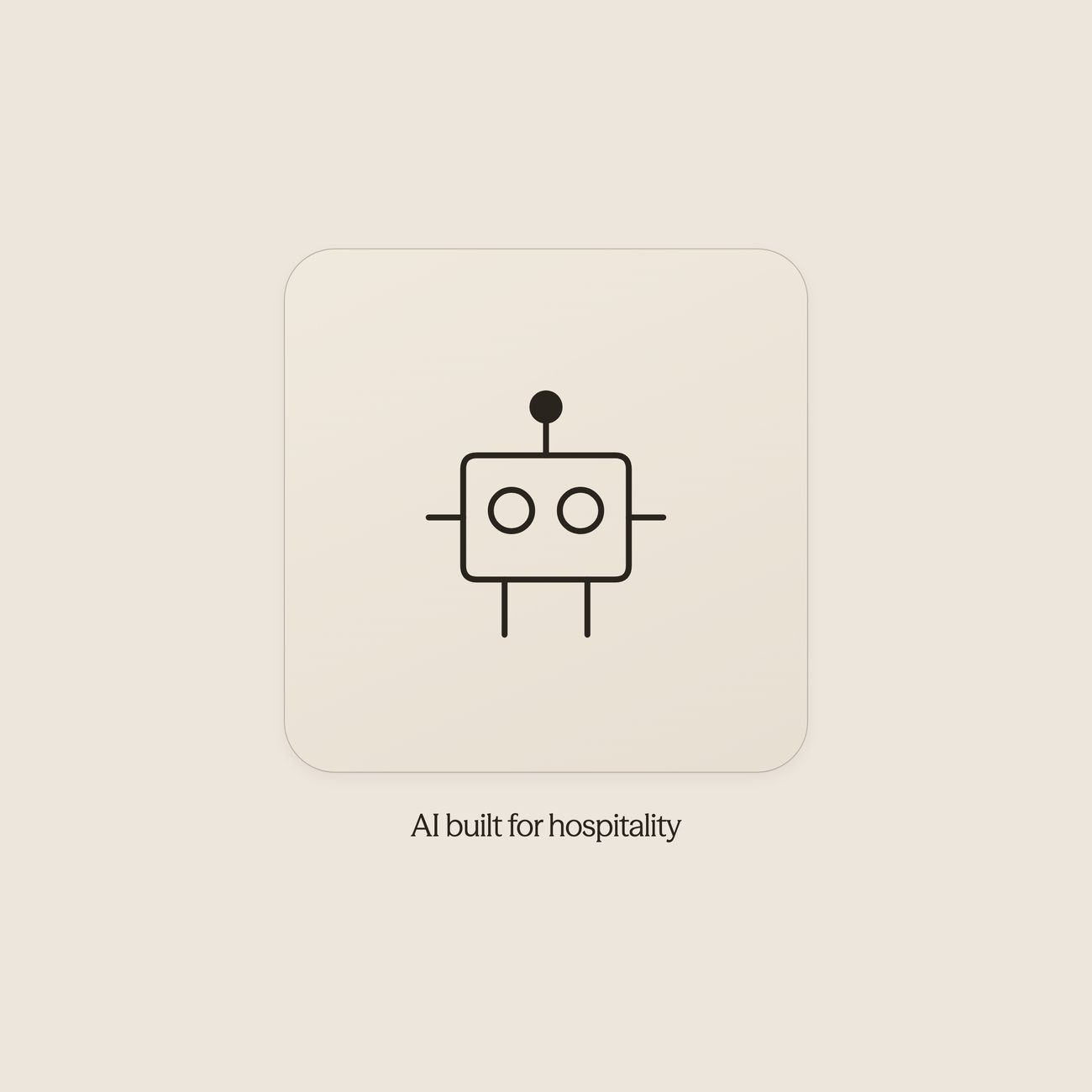 Robot icon representing AI automation for hospitality