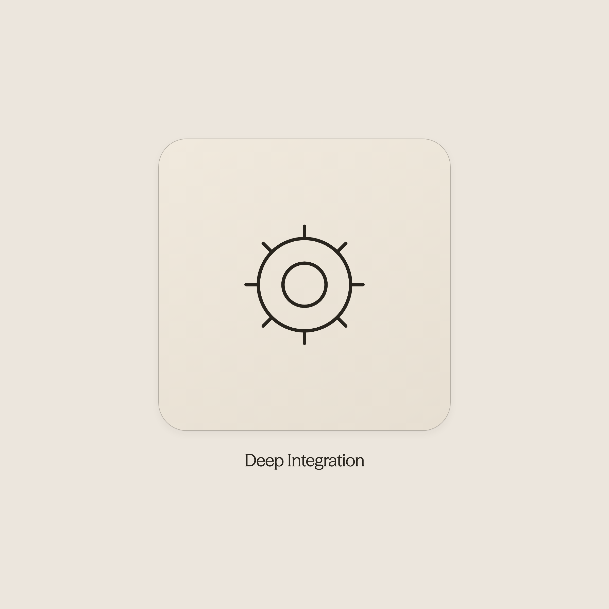 Gear icon representing chatbot integration capabilities