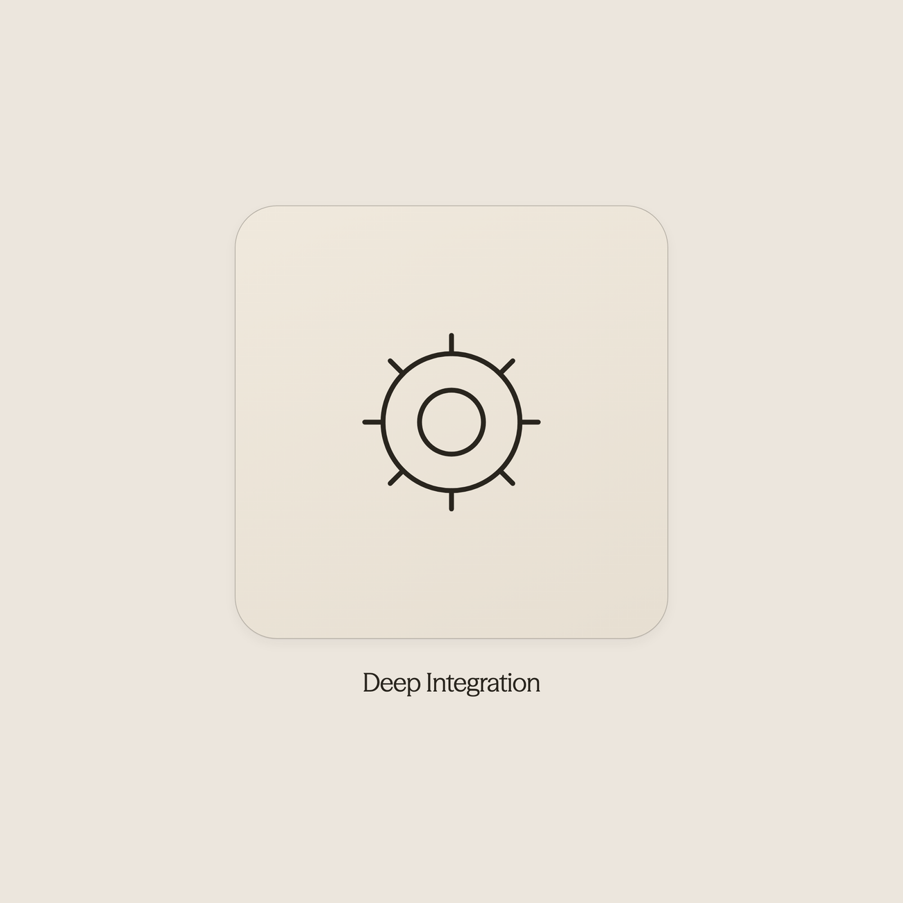 Gear icon representing chatbot integration capabilities