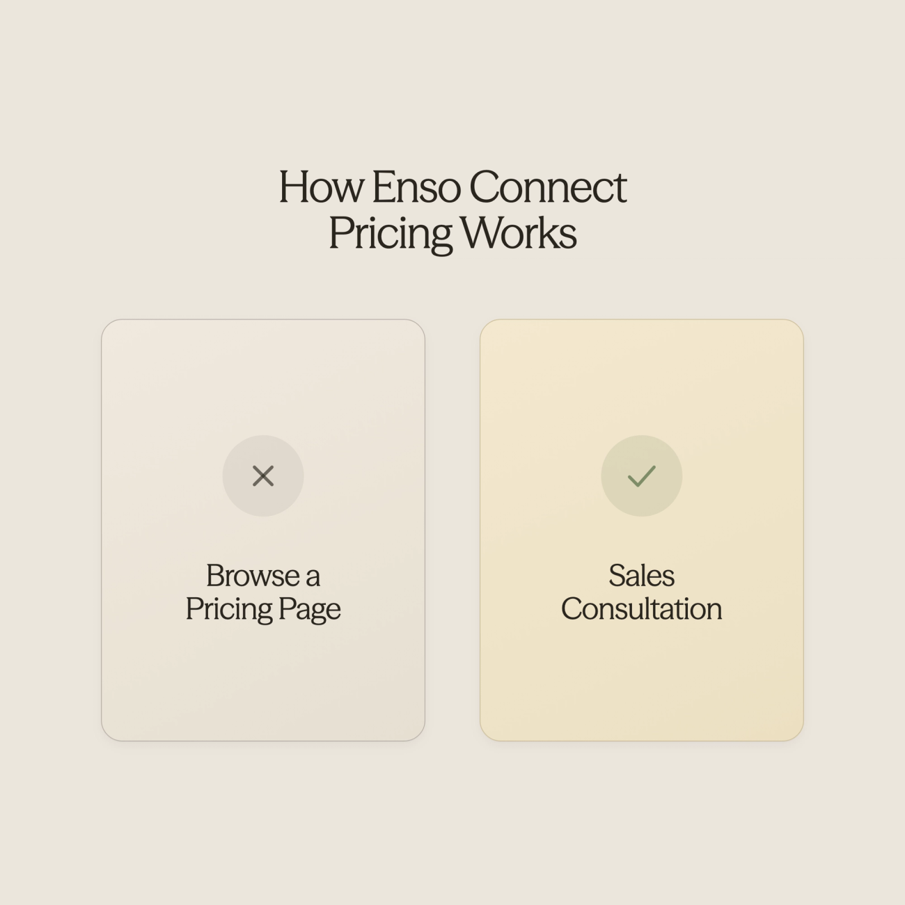 Split scene showing two different pricing conversations