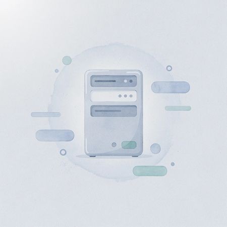 Server icon representing an automated hotel reservation system platform