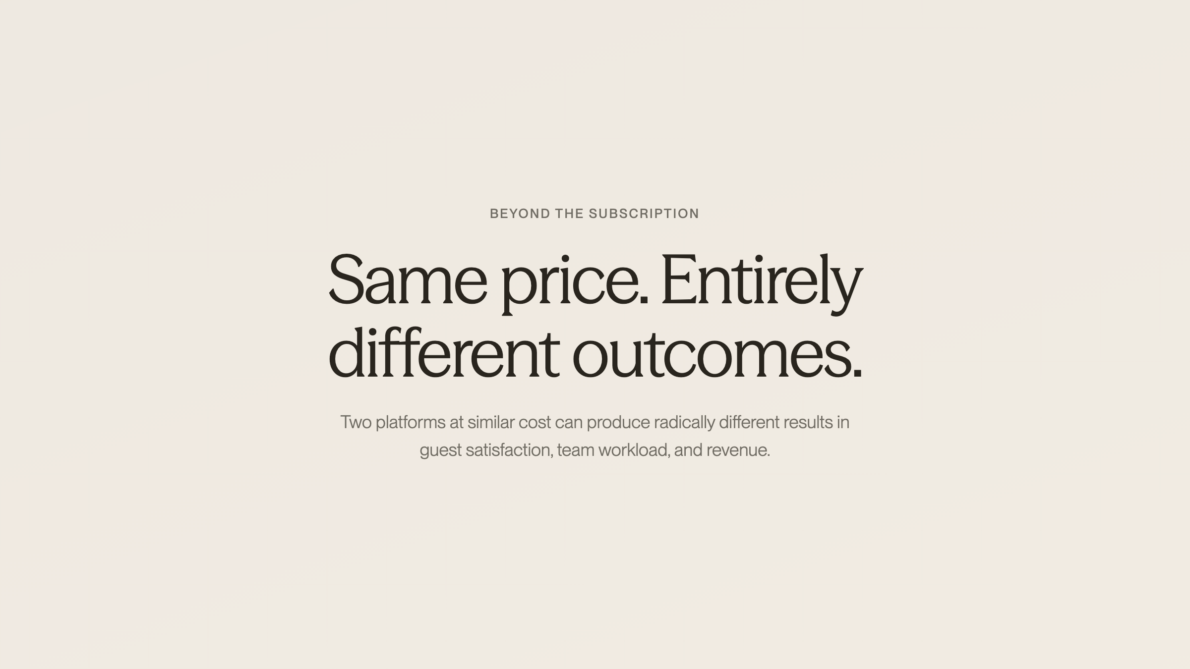 Two contrasting panels showing different hotel software implementation outcomes