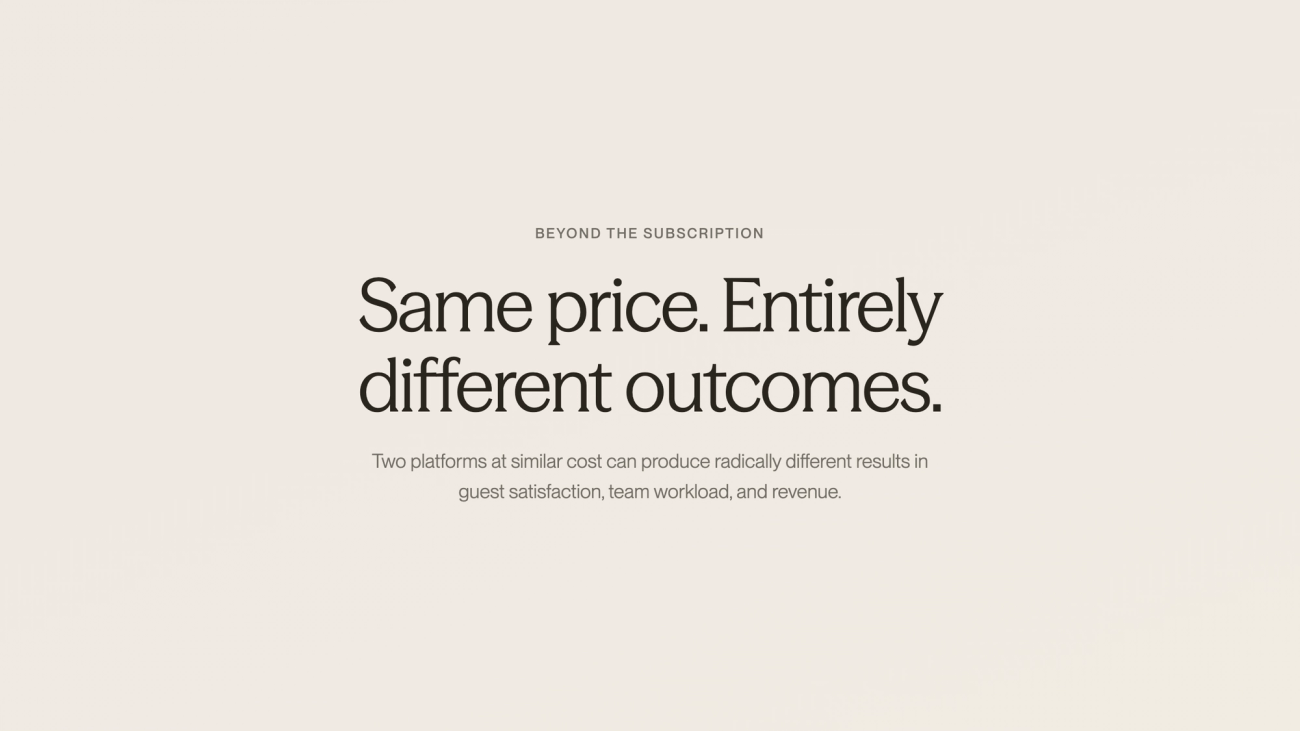 Two contrasting panels showing different hotel software implementation outcomes