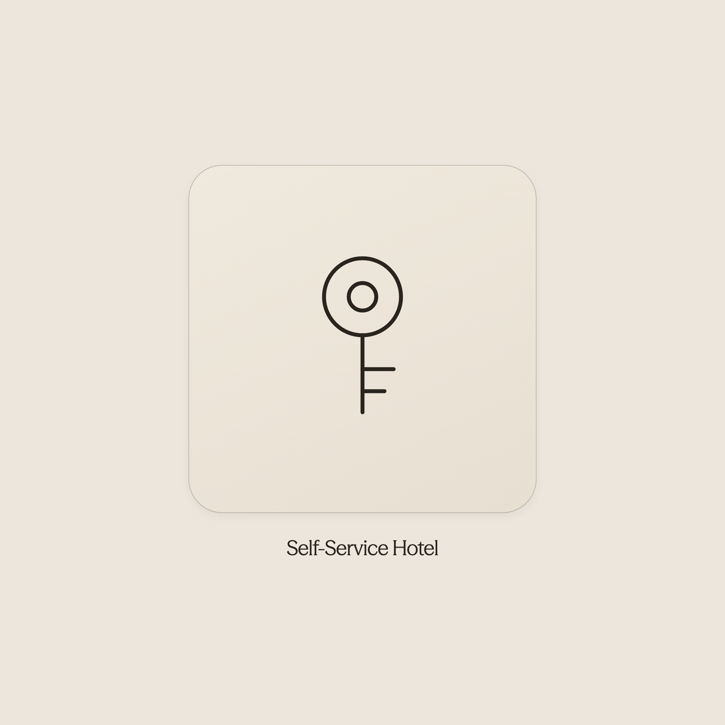 Key icon representing self-service hotel concept