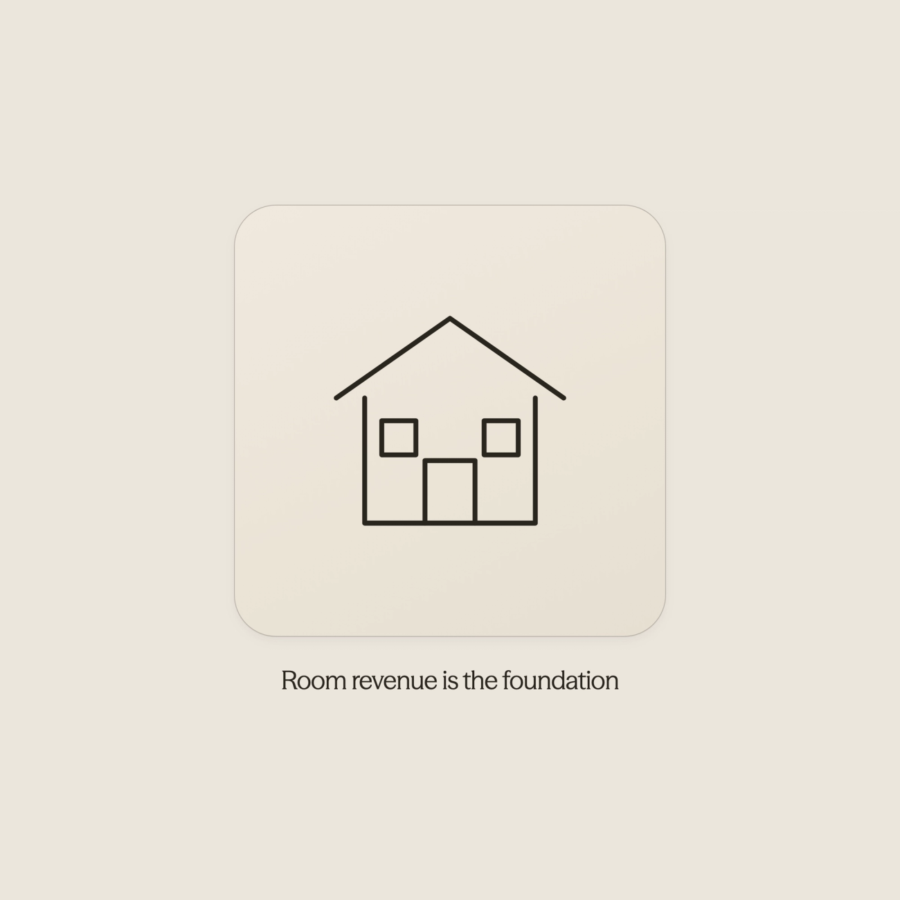 Hotel building icon representing the foundation of hotel revenue