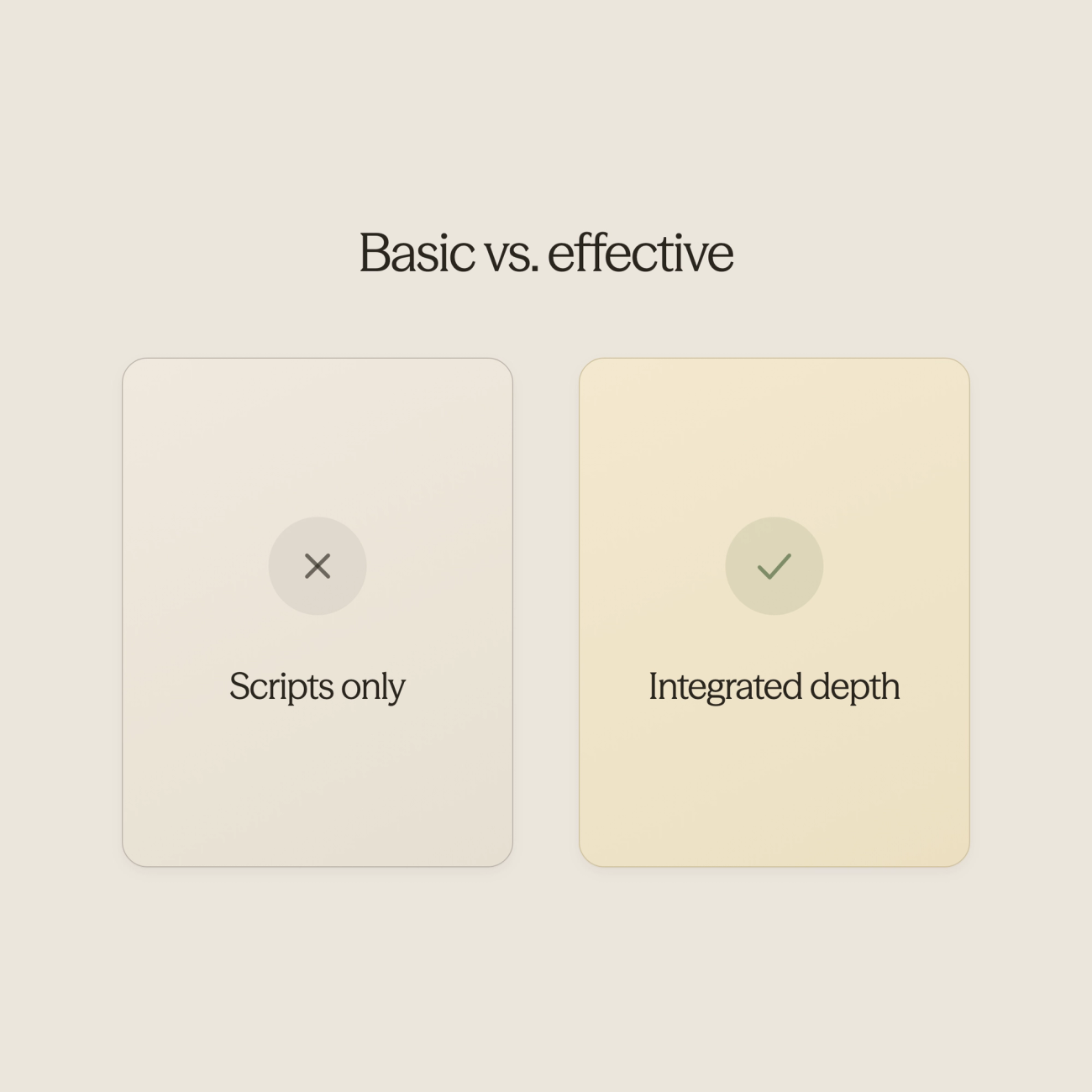 Comparison between basic and effective automation approaches