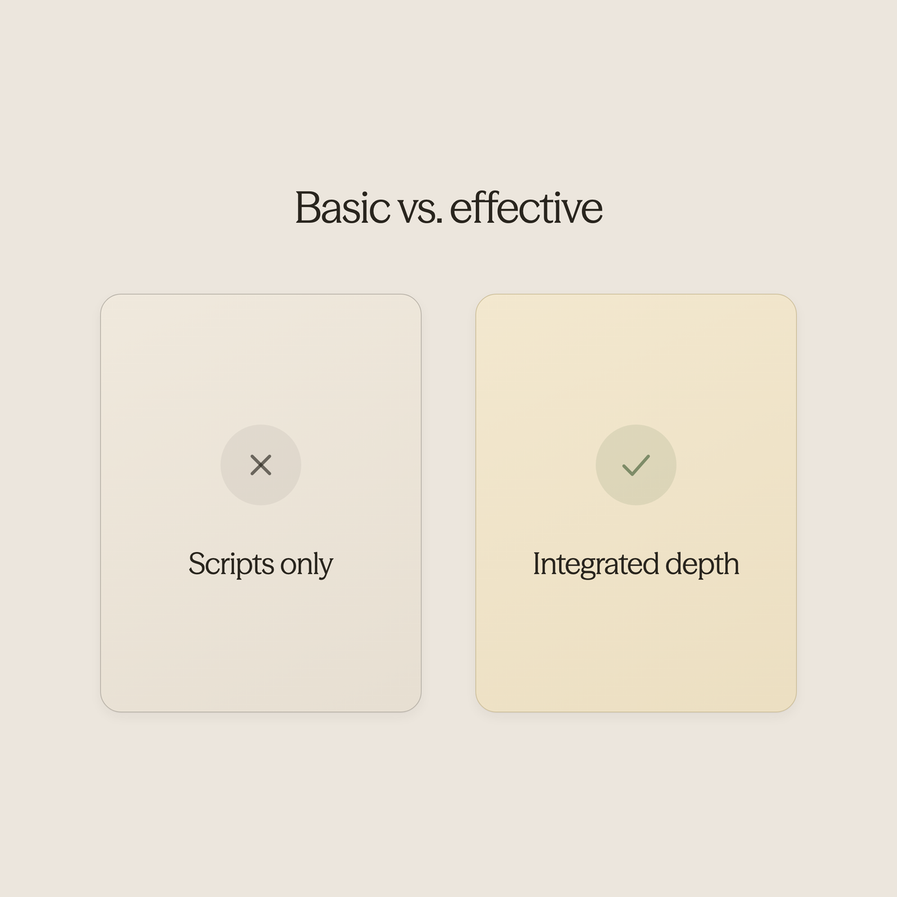 Comparison between basic and effective automation approaches